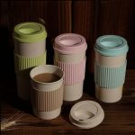 A variety of Eco-Friendly coffee mugs in different colors.