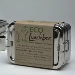 A lunch container box for safe environment in silver color.