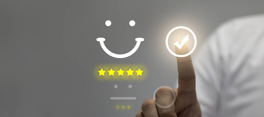A five star review shows the customer satisfaction and his experience.
