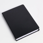 A black color notebook can be customized for a company promotion.